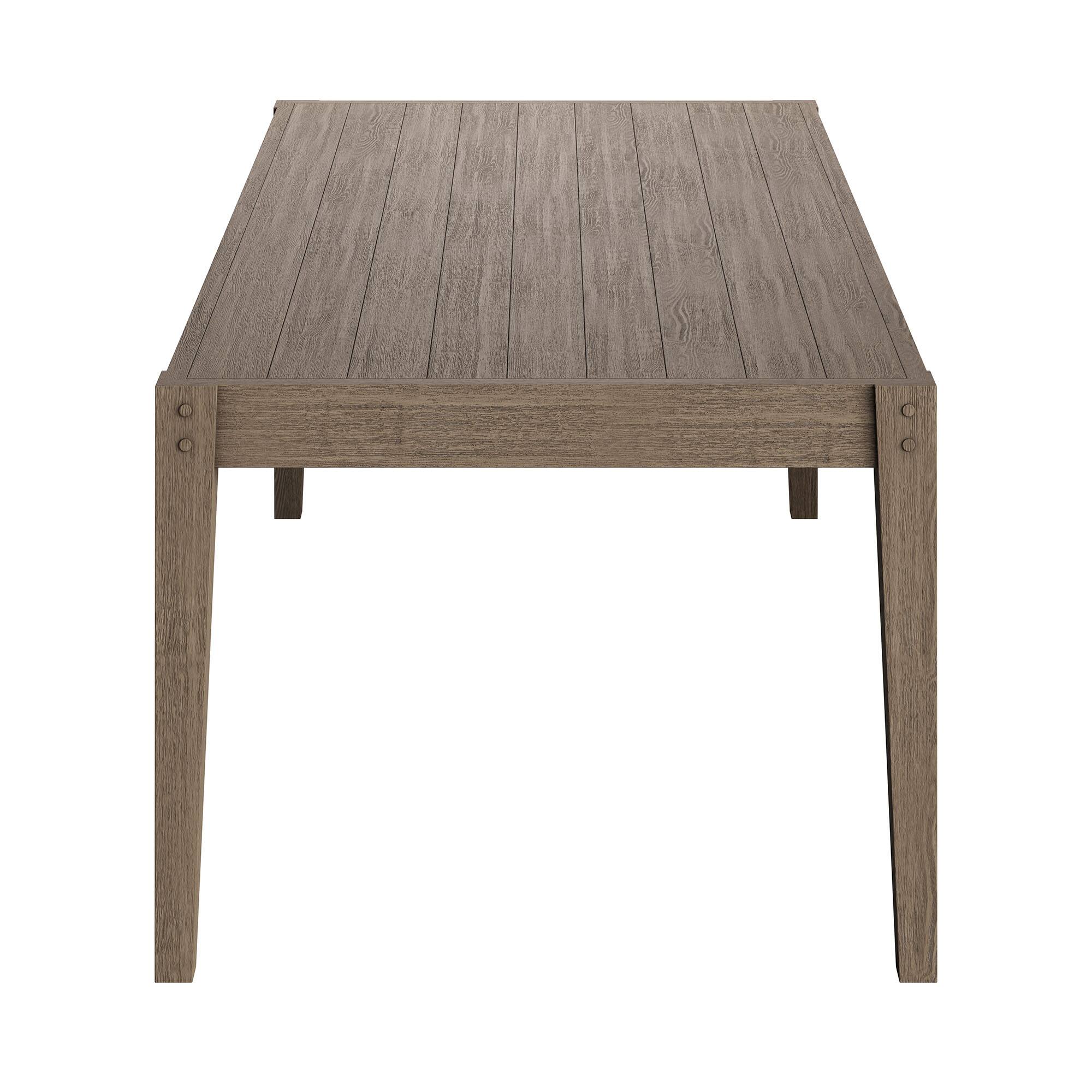 Alt View 5. Modway - Northlake 83" Rectangular Outdoor Patio Teak Dining Table by Modway - Weathered Gray.