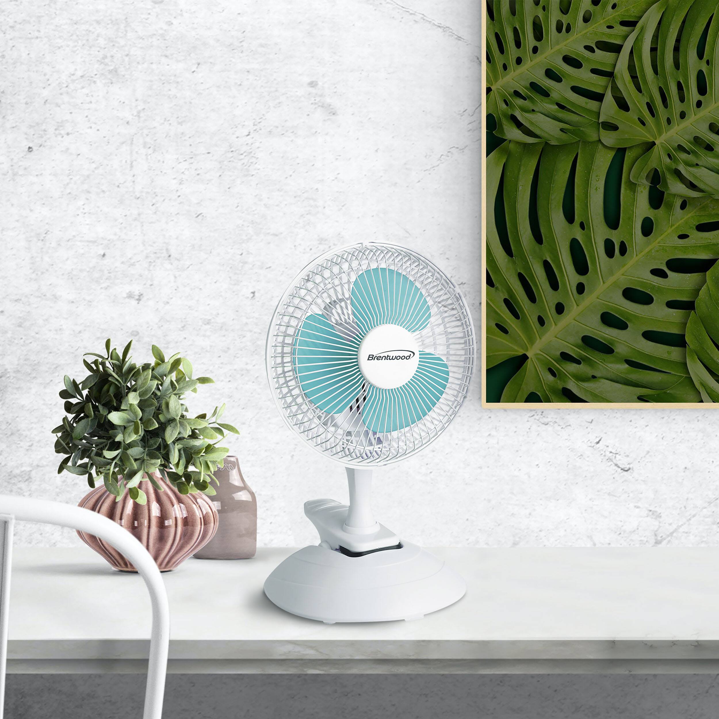 Alt View 2. Kool Zone - Brentwood Kool Zone 6 Inch Mini Clip On Table Fan.