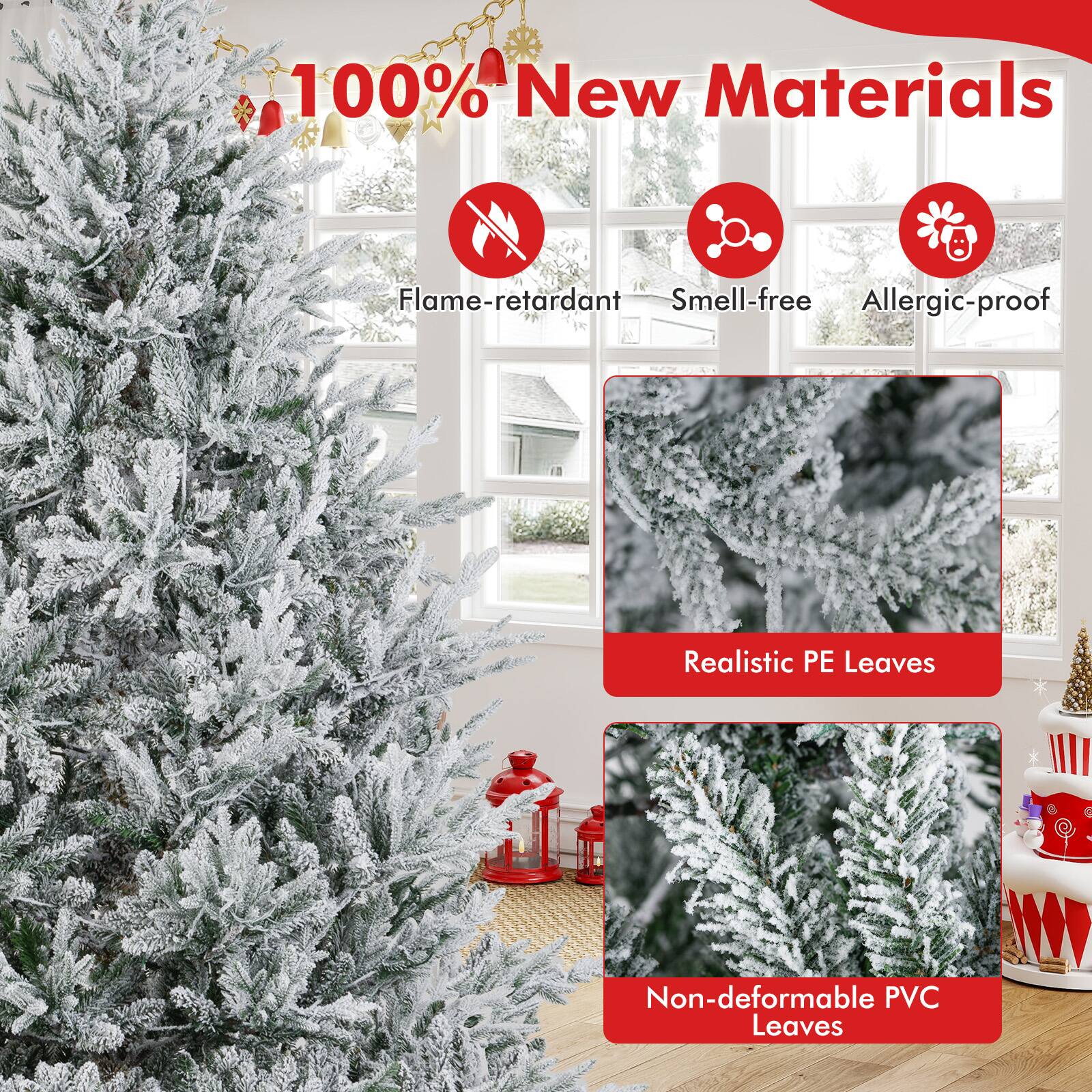 100% New Materials

- Flame-retardant
- Smell-free
- Allergic-proof

Realistic PE Leaves

Non-deformable PVC Leaves