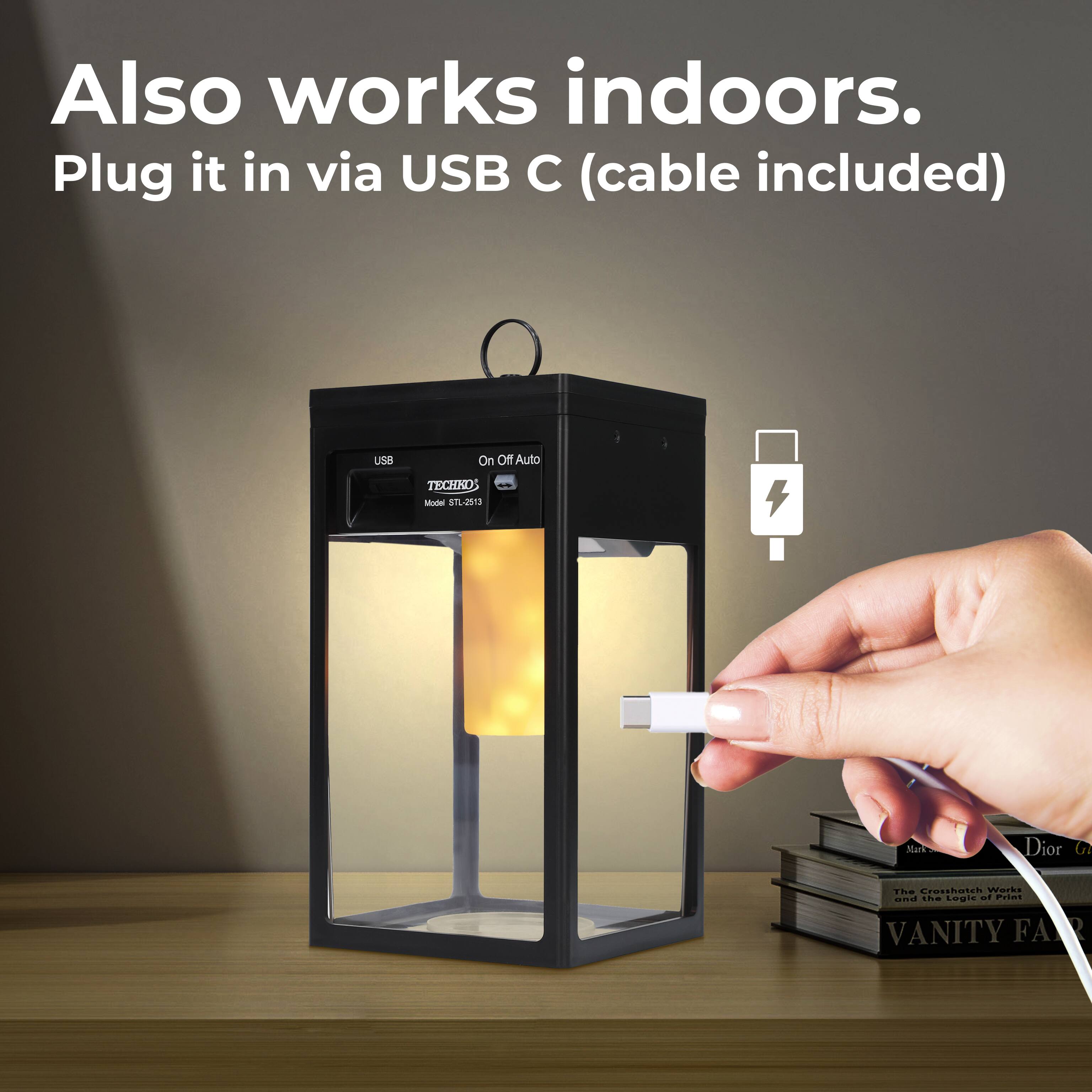 Also works indoors. Plug it in via USB C (cable included) TECHNOS - 8ne Mark Dior G Tha Crosshateh Warks and .- Legl od Potas VANITY FA R