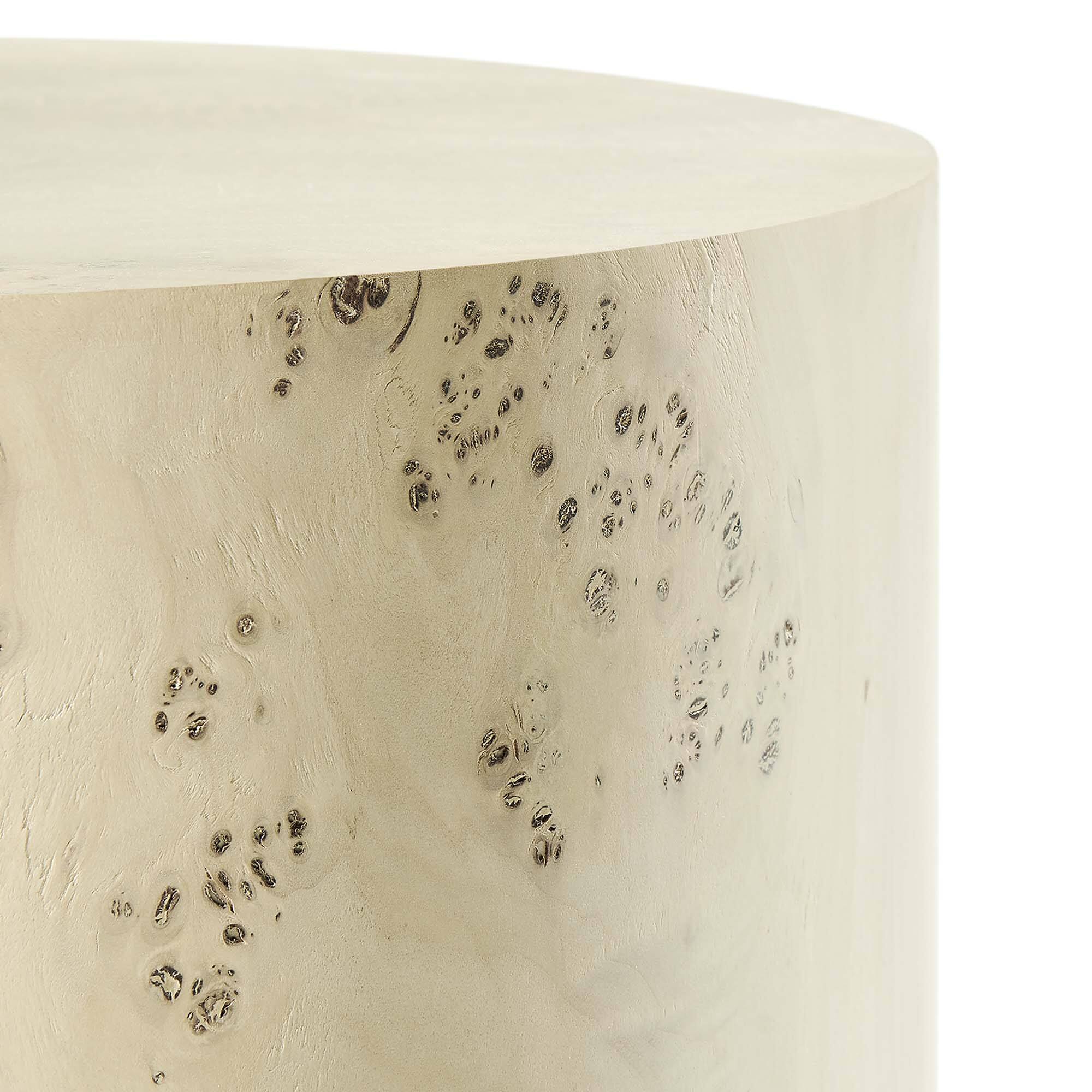 Alt View 5. Modway - Cosmos 16" Round Burl Wood Side Table by Modway - Bleached Burl.