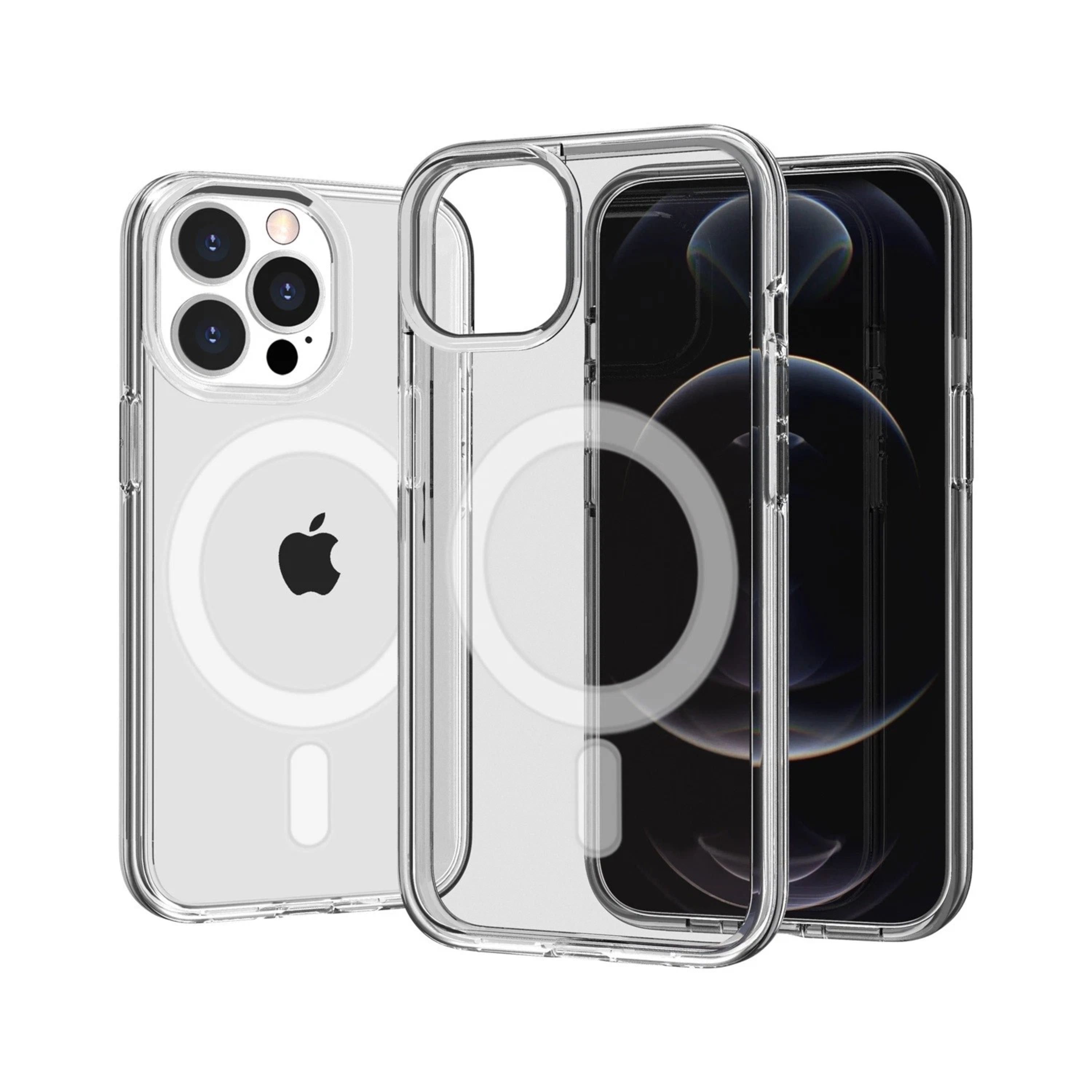 Kitcheniva - Sturdy 3mm Magnetic Translucent Case With 2 Pcs Tempered Glass For iPhone 15 Plus - Clear price history on PriceWatchPro