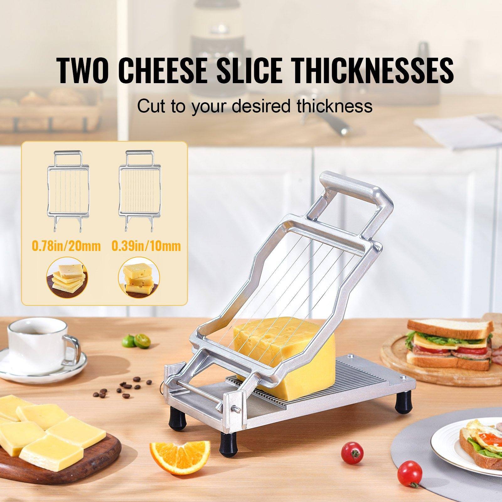 TWO CHEESE SLICE THICKNESSES  
Cut to your desired thickness  

0.78in/20mm  
0.39in/10mm