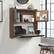 Alt View 11. Sauder - Harvey Park Wall Desk - White - Grand Walnut.