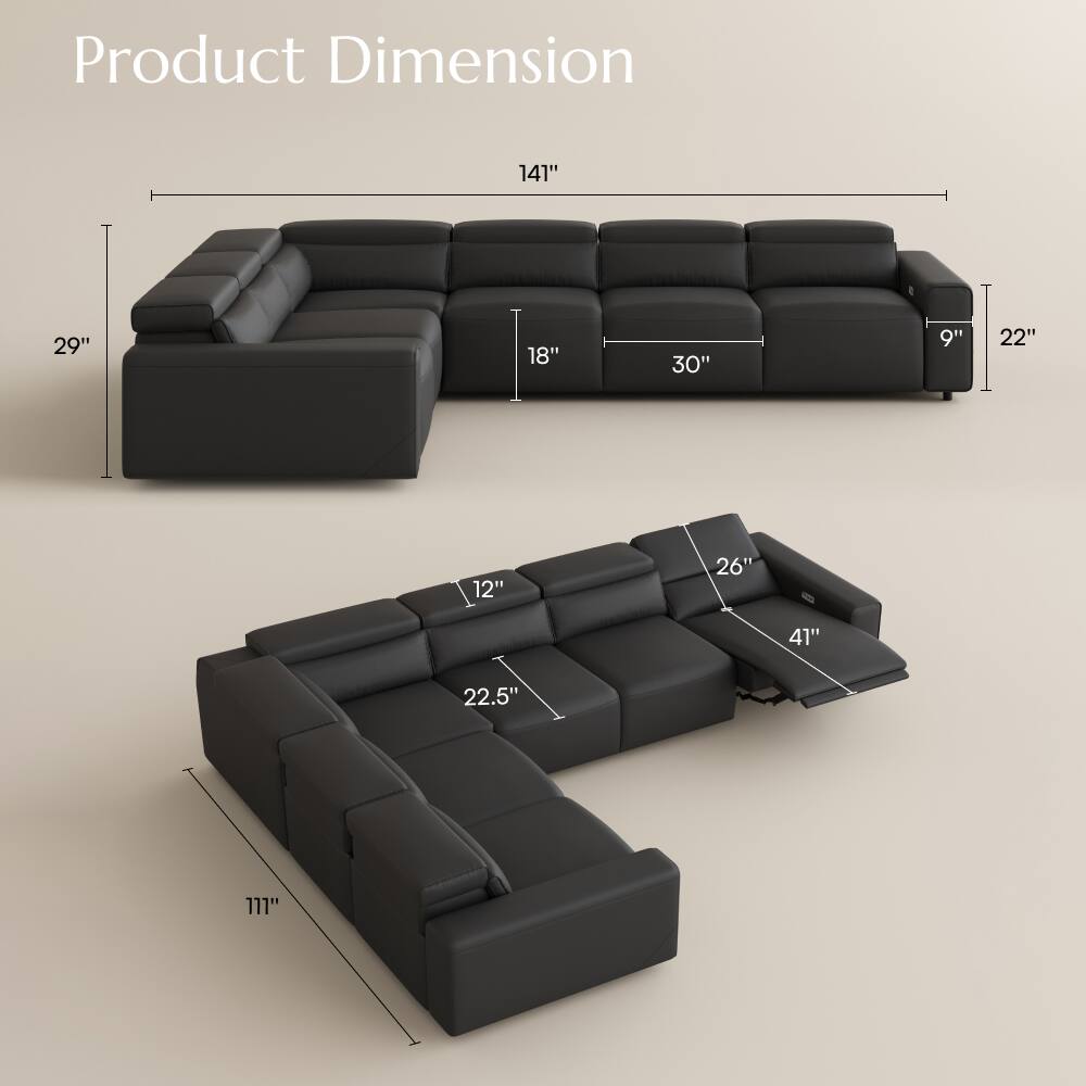 Product Dimension  
141"  
29"  
18"  
30"  
9"  
22"  
12"  
26"  
41"  
22.5"  
111"