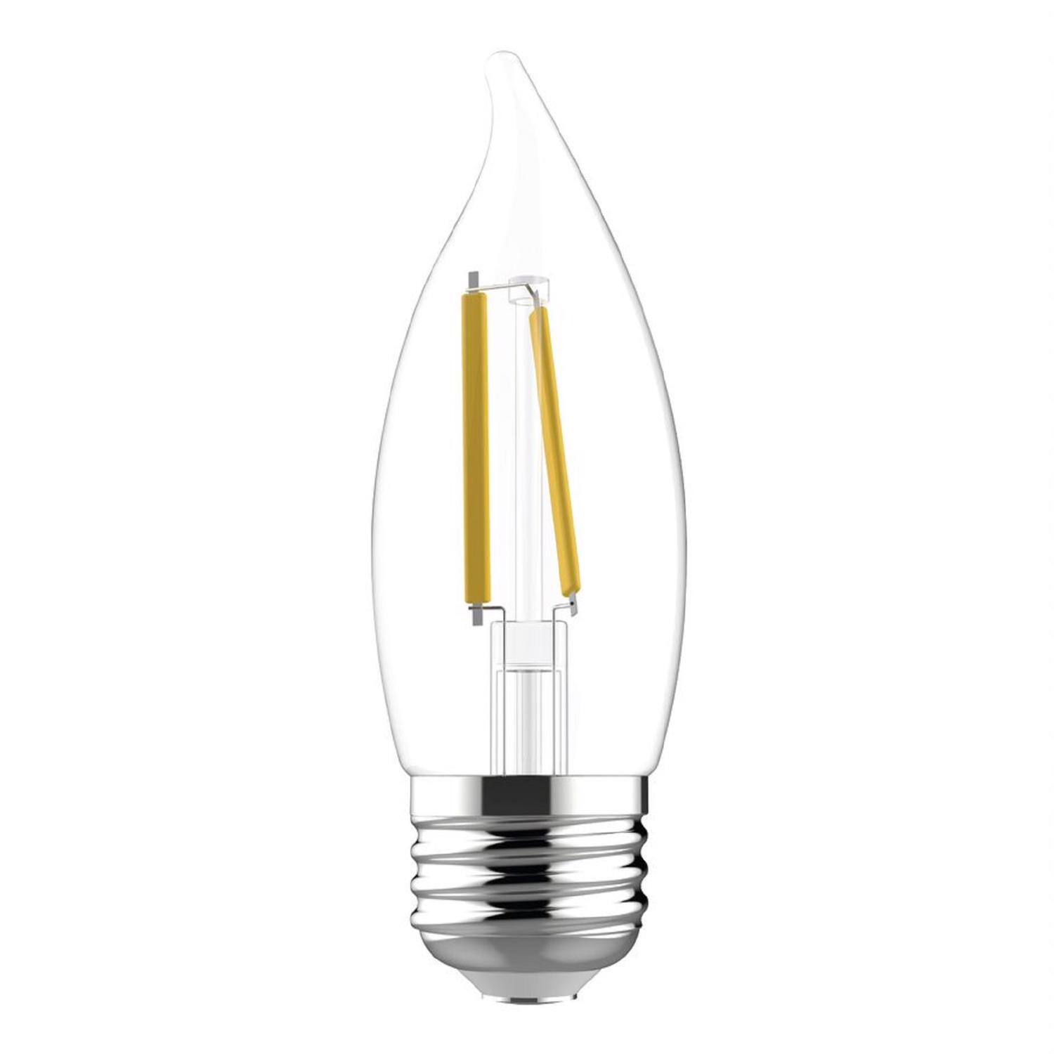 Angle. GE - GE CA11 E26 (Medium) LED Bulb Soft White 60 Watt Equivalence 2 pk.