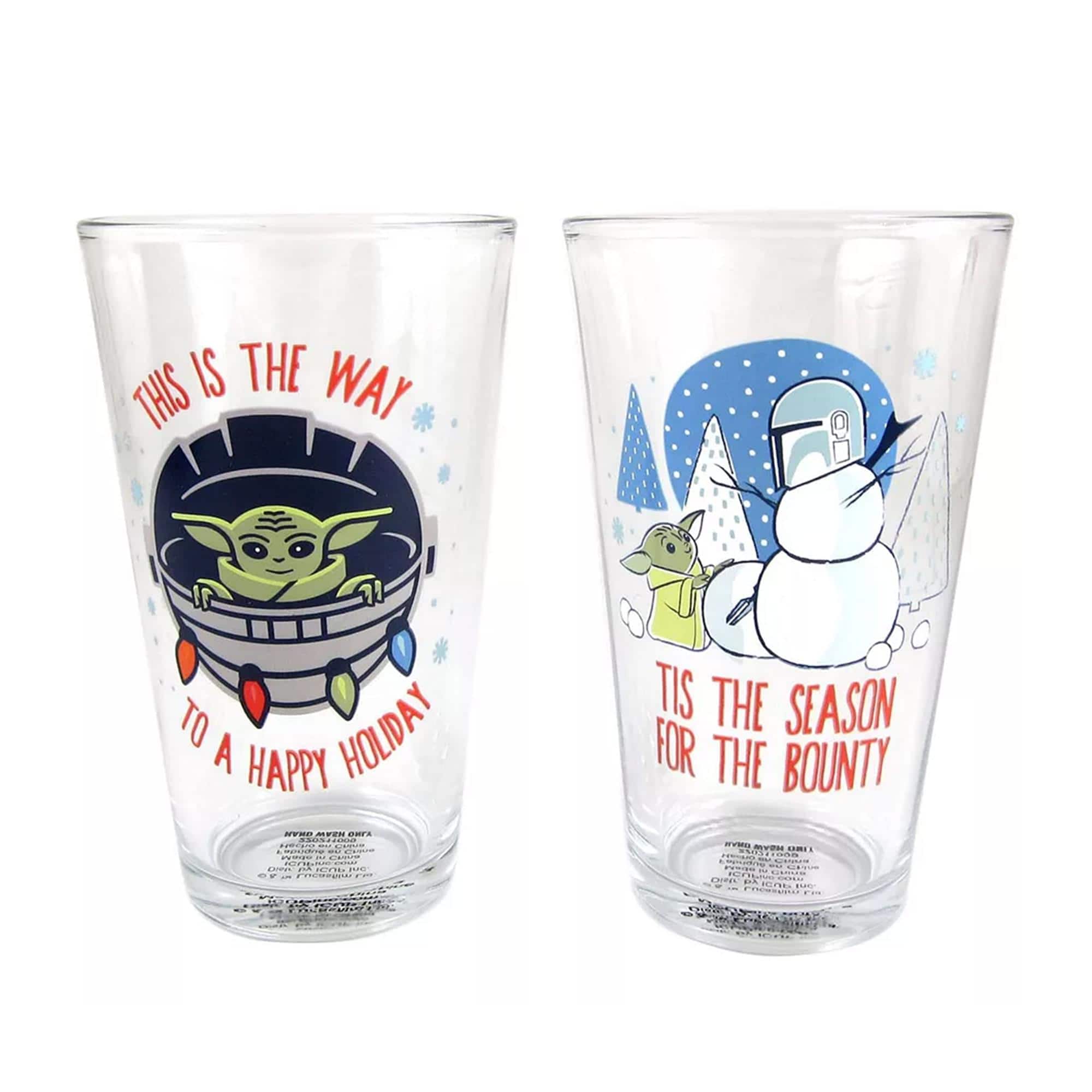 "Star Wars - The Child ""Tis the Season"" 16oz Pint Glass Set - Clear" price history on PriceWatchPro