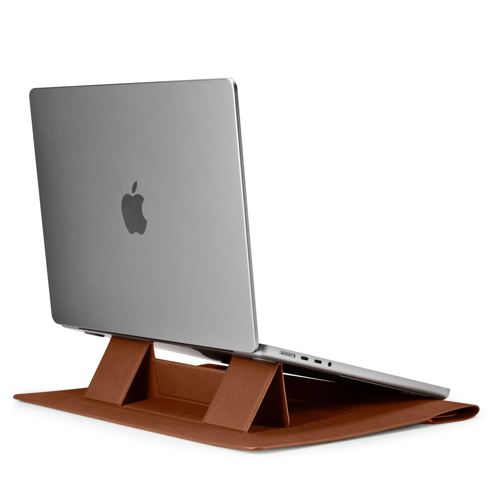 Left. Spigen - Spigen Valentinus S Protective Laptop Sleeve for 14-inch Laptop - Classic Brown.