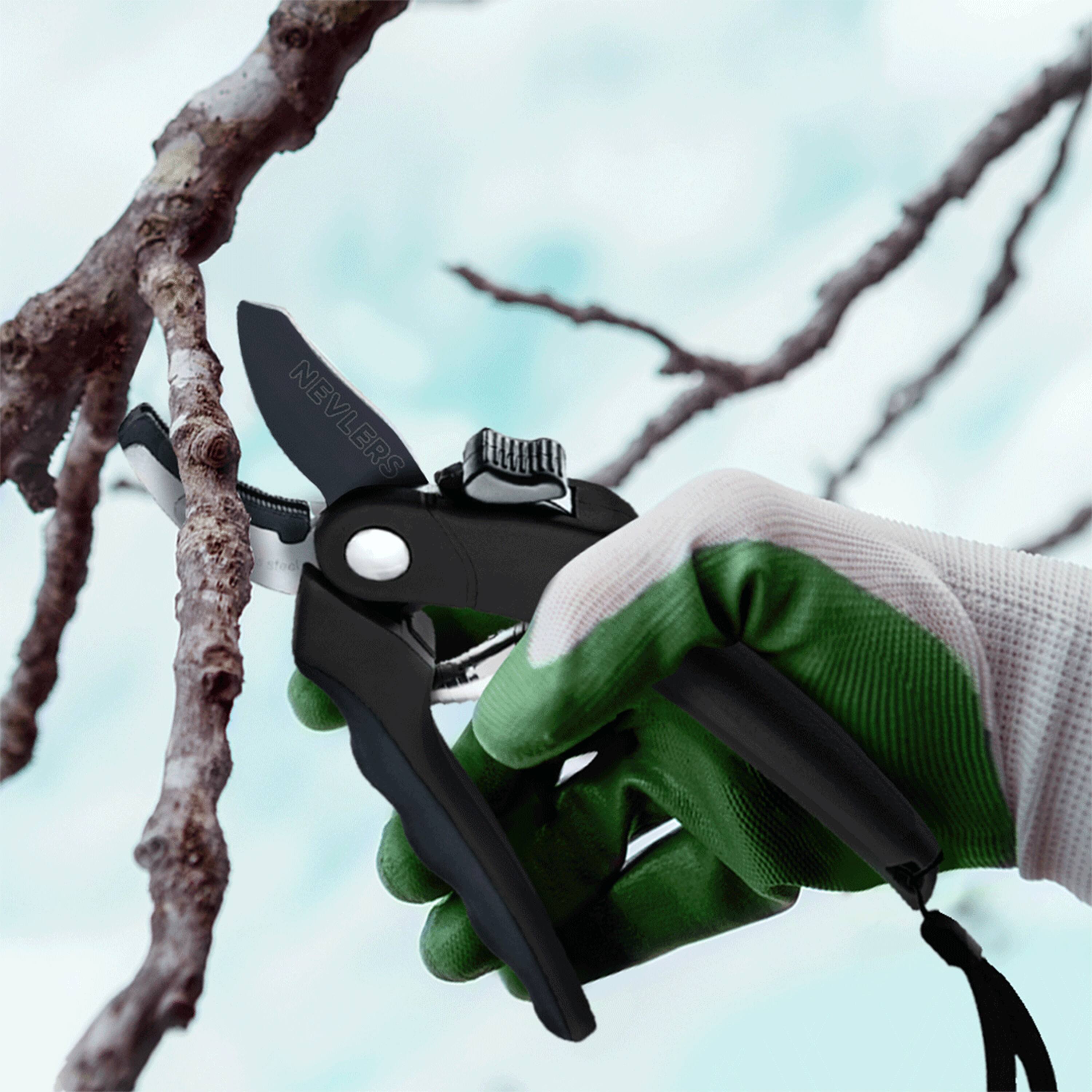 Alt View 2. Nevlers - Professional Stainless Steel Heavy-Duty Garden Anvil Pruning Shears.