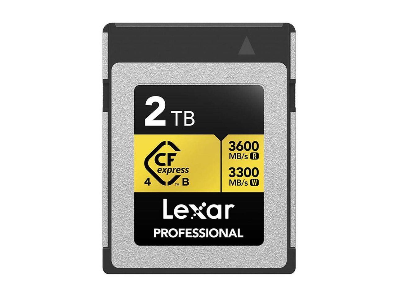 2 TB 3600 MB/s R 3300 MB/s W CF express 4 TM Lexar PROFESSIONAL