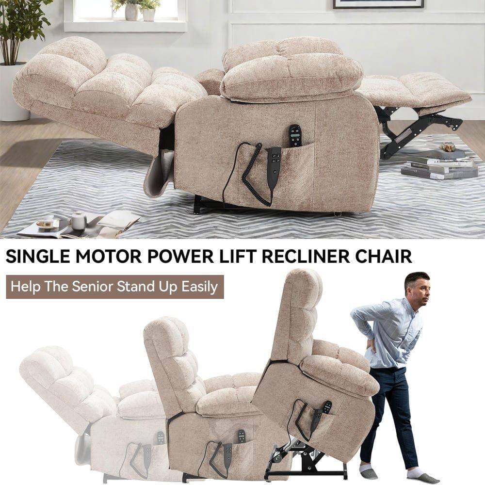 SINGLE MOTOR POWER LIFT RECLINER CHAIR  
Help The Senior Stand Up Easily