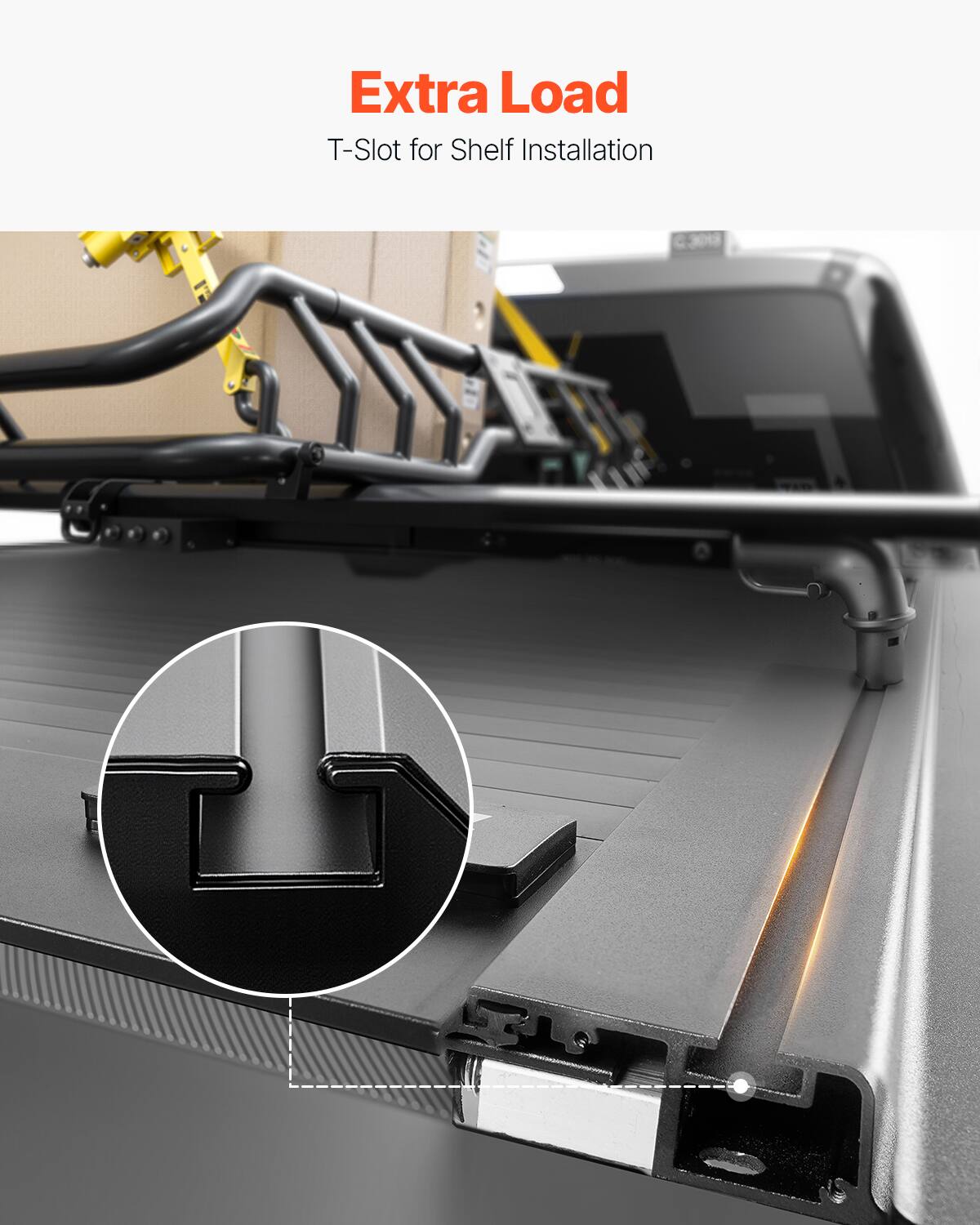 Extra Load  
T-Slot for Shelf Installation