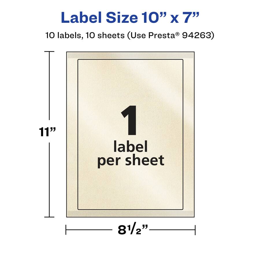 Ivory Paper For Label Avery Pearlized Ivory Rectangle Labels, 10