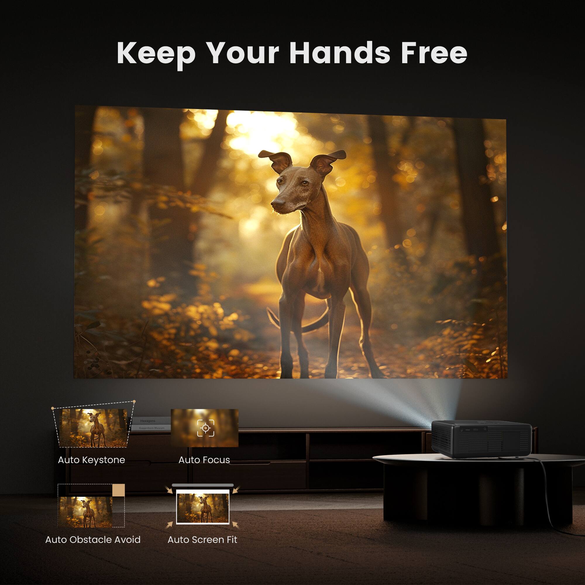 Keep Your Hands Free - Auto Keystone Auto Focus Auto Obstacle Avoidance Auto Screen Fit
