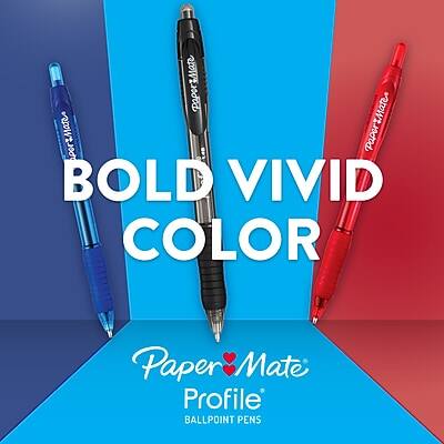 Paper Mate Profile Ballpoint Pens  
Bold Vivid Color