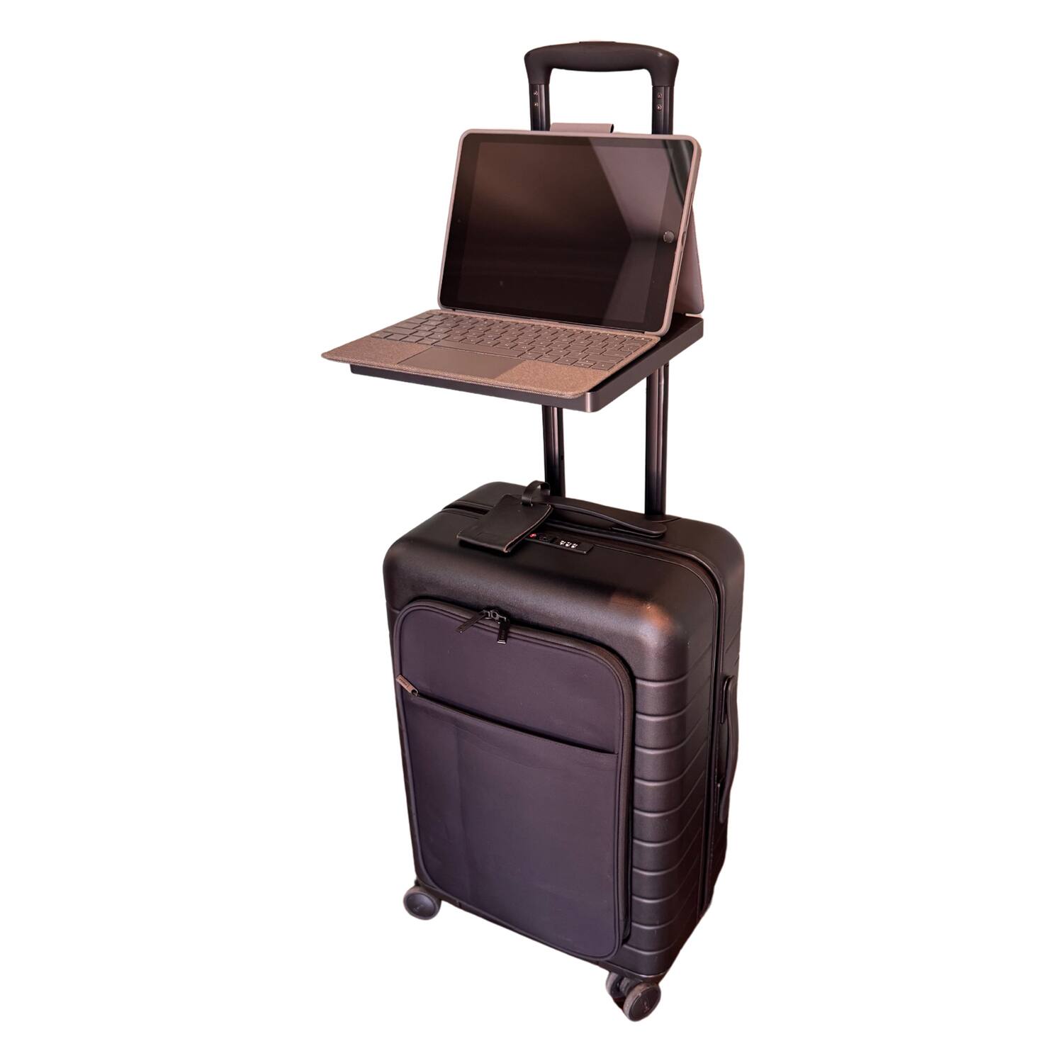 Back. GODESK - Attachable Luggage Desk Stand - Gray/Charcoal.
