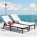 Alt View 1. Costway - 2PCS Patio Rattan Lounge Chair Chaise Recliner Back Adjustable Cushioned Garden - White.