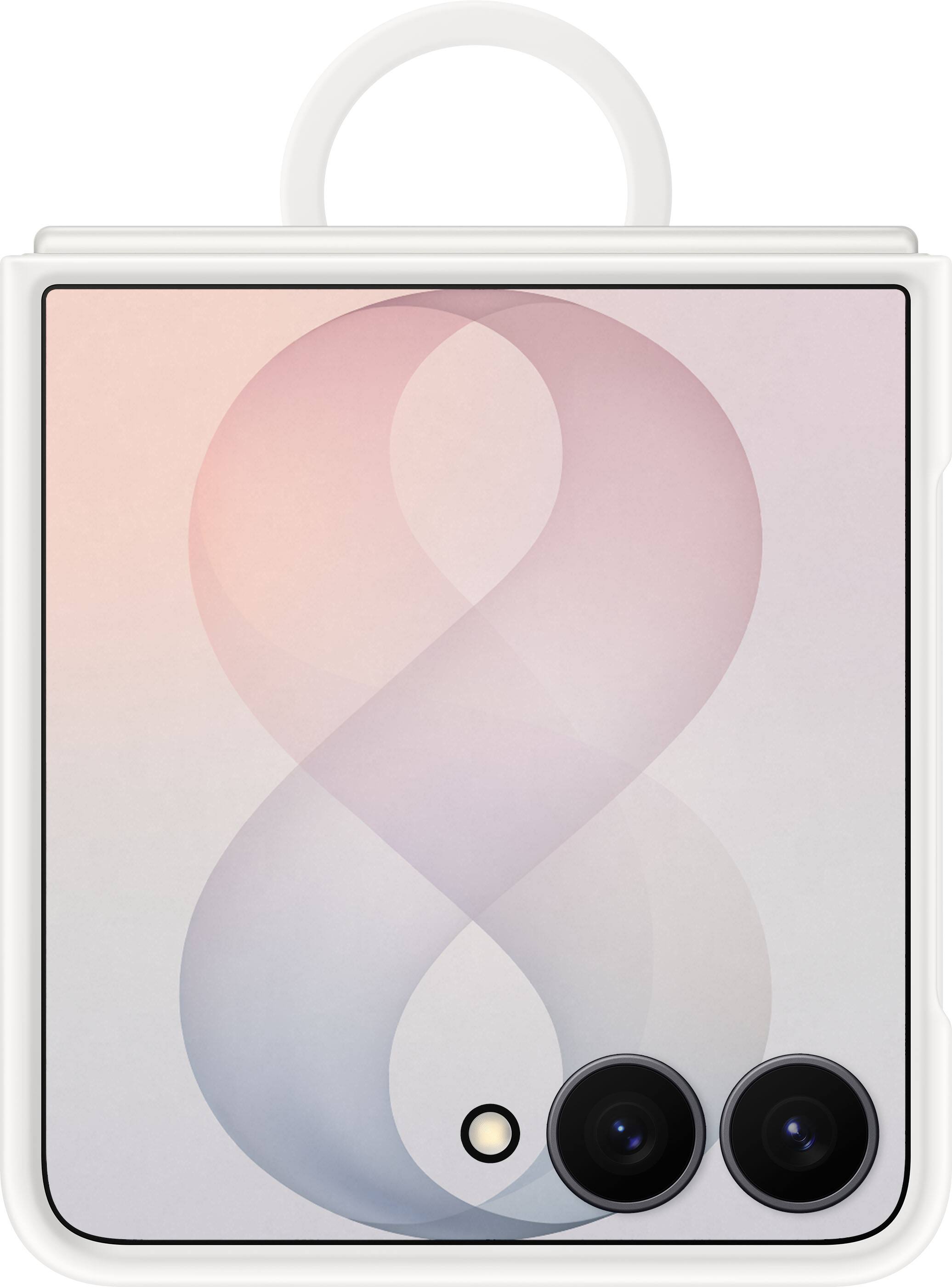 Alt View 1. Samsung - Galaxy Z Flip8 Silicone Ring Magnet Case - Cream.