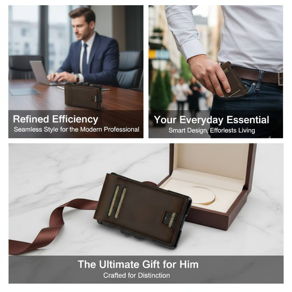 Refined Efficiency  
Seamless Style for the Modern Professional  

Your Everyday Essential  
Smart Design, Effortless Living  

The Ultimate Gift for Him  
Crafted for Distinction