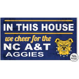 Jardine - North Carolina A&T Aggies 11'' x 20'' Indoor/Outdoor In This House Sign - Navy