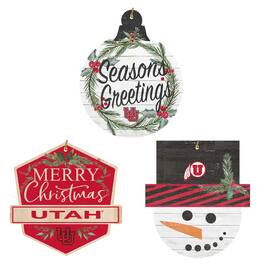 Jardine - Utah Utes Ornament Bundle - White