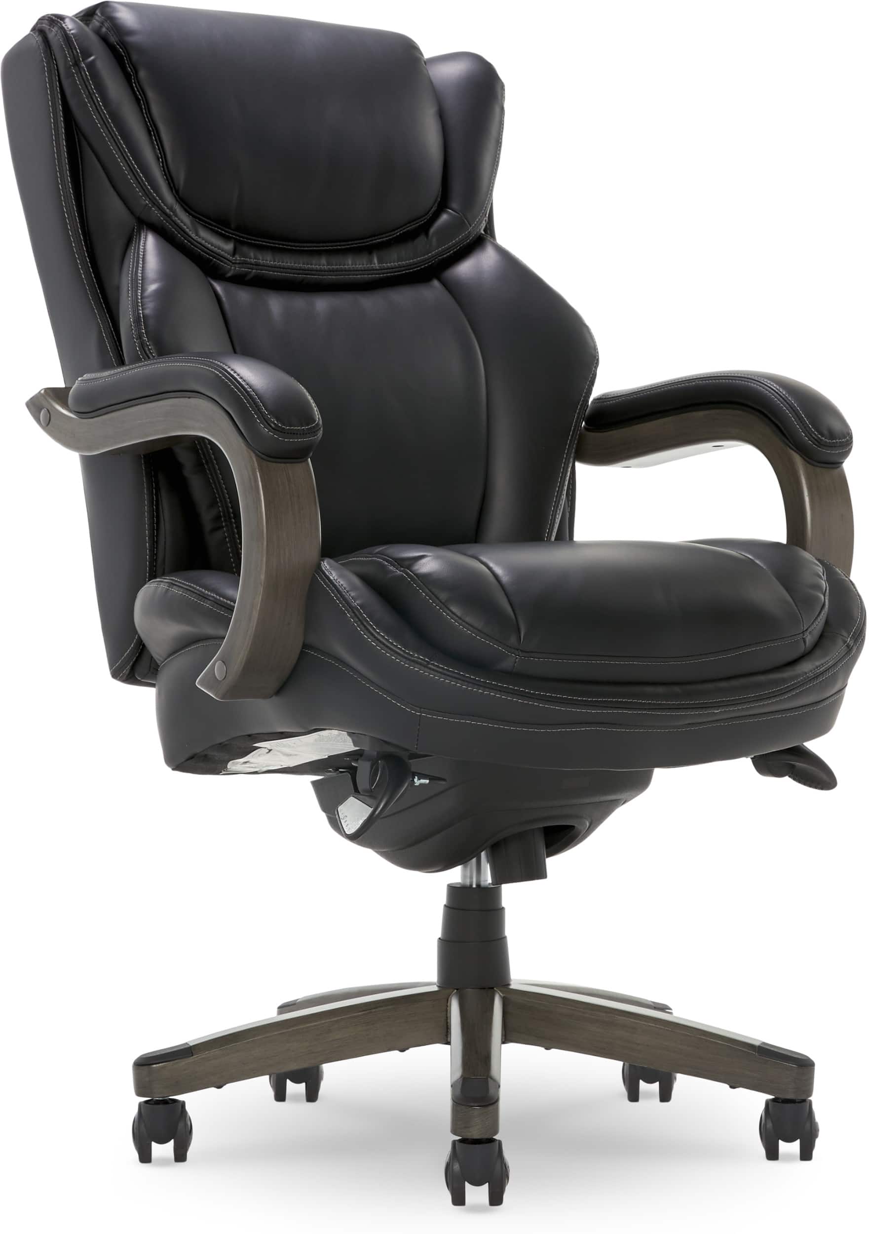 Front. La-Z-Boy - Big & Tall Executive Office Chair with Comfort Core Cushions - Black.