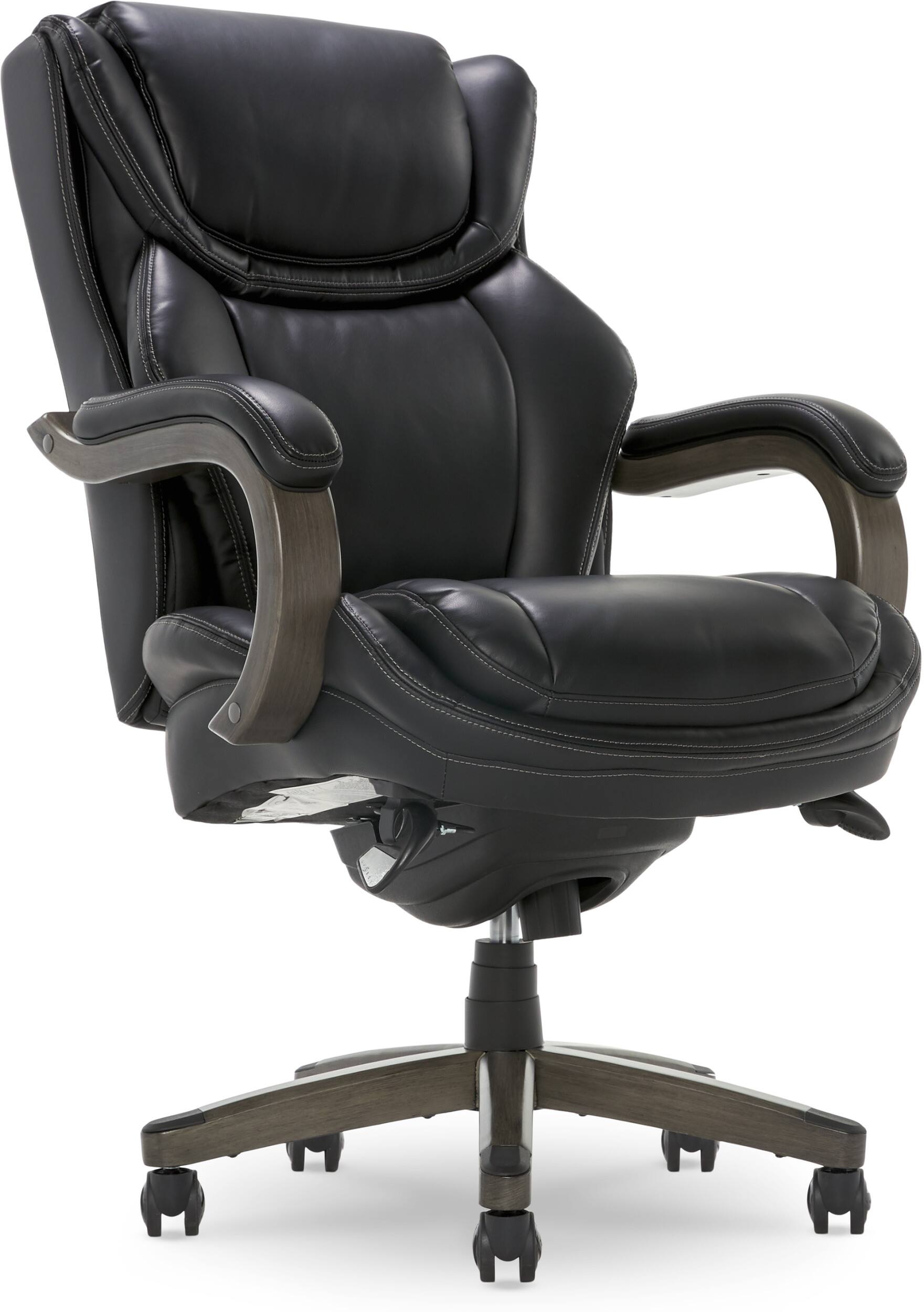 Front. La-Z-Boy - Big & Tall Executive Office Chair with Comfort Core Cushions - Black.