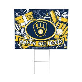 Evergreen Enterprises - 24" x 18" Happy Holidays Christmas Outdoor Staked Yard Sign - Multicolor
