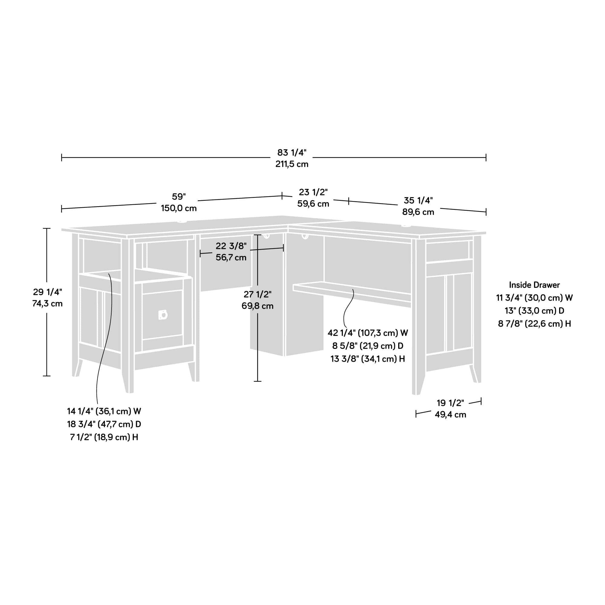 Customer Reviews: Sauder August Hill L-Desk Soft White 430758 - Best Buy