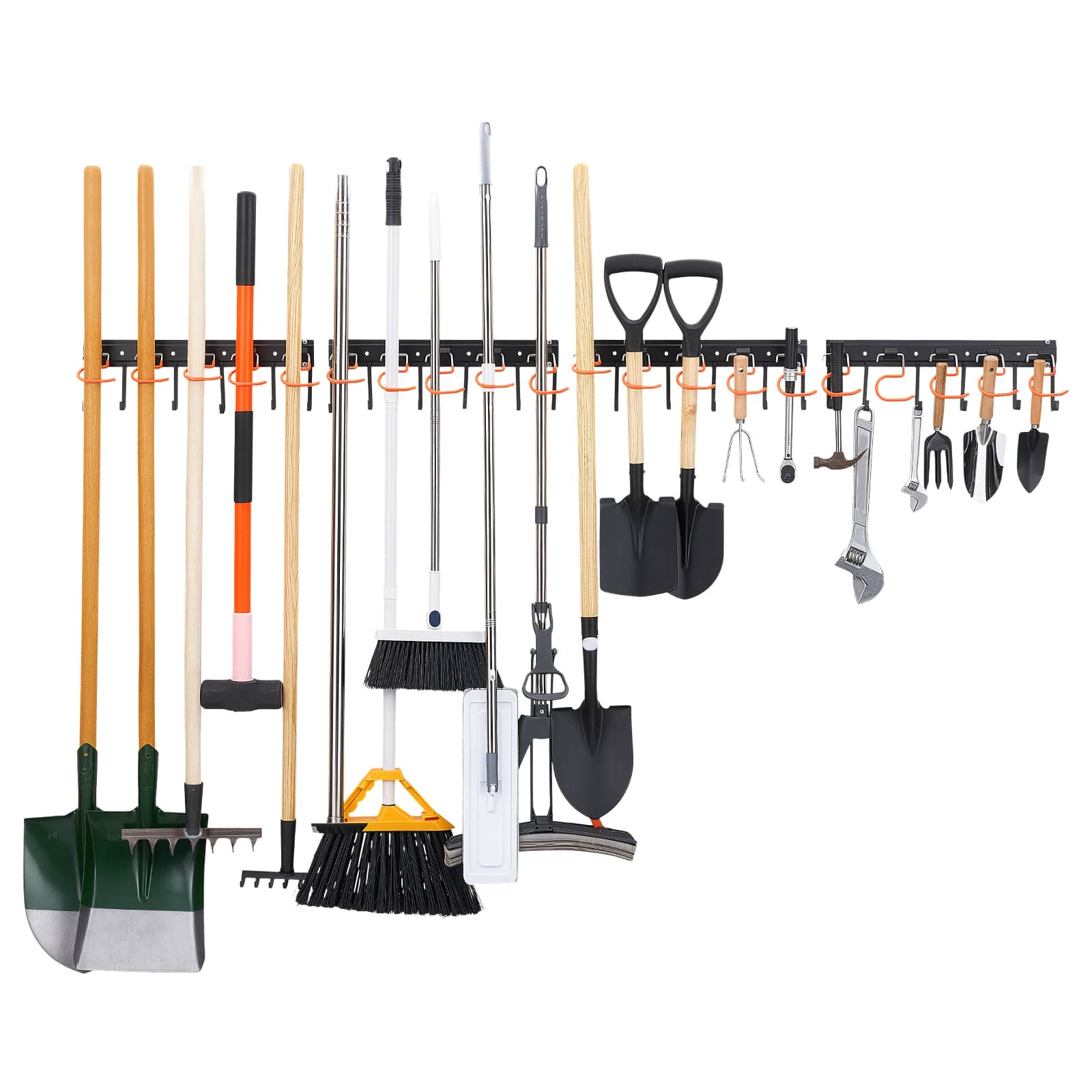 VEVOR - Garage Tool Organizer 68 Inch 450 lbs Wall Mount Garden Tool Rack, Heavy Duty Hanging Storage Organization - Black price history on PriceWatchPro