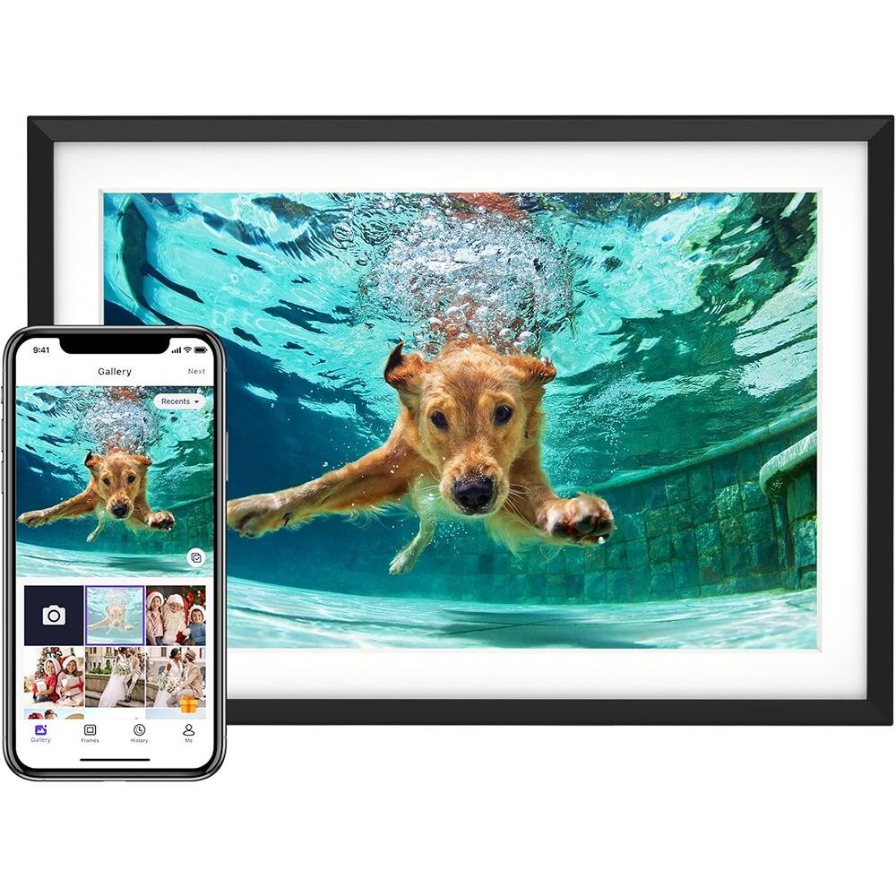 MOSZAR LLC - 10.1" Digital Photo Frame, 32GB Storage, 1280x800 IPS Touch Screen, App Sharing