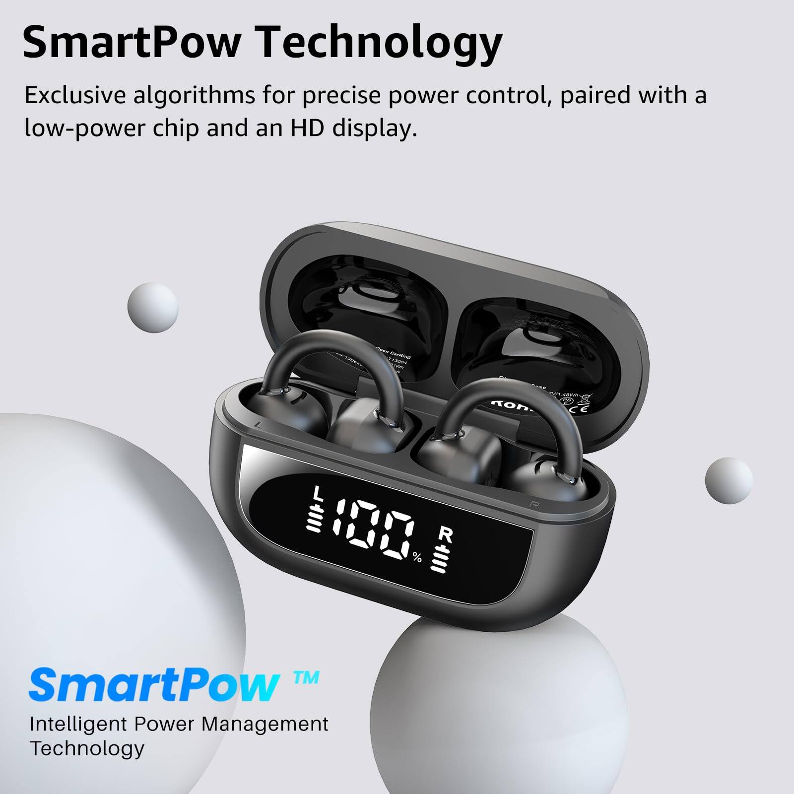 SmartPow Technology, Exclusive algorithms for precise power control, paired with a low-power chip and an HD display. SmartPow Intelligent Power Management Technology.