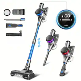 INSE - S9X Vacuum Cleaner for Home,400W 45KPa Cordless Stick Vacuum Cleaner,Up to 55 Mins Runtime, for Carpet Floor Pet Hair - Blue