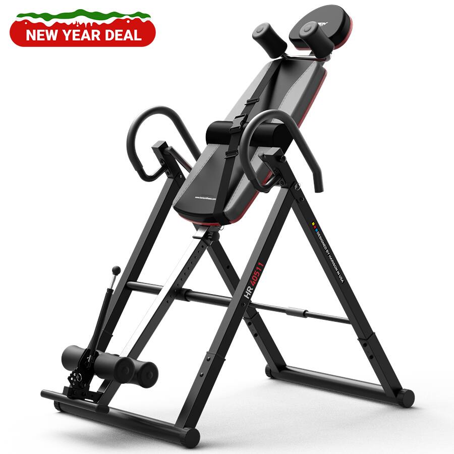 HARISON - Inversion Table for Back Pain Relief 330LBS Capacity Strength Training Inversion ( BB40511) - Black