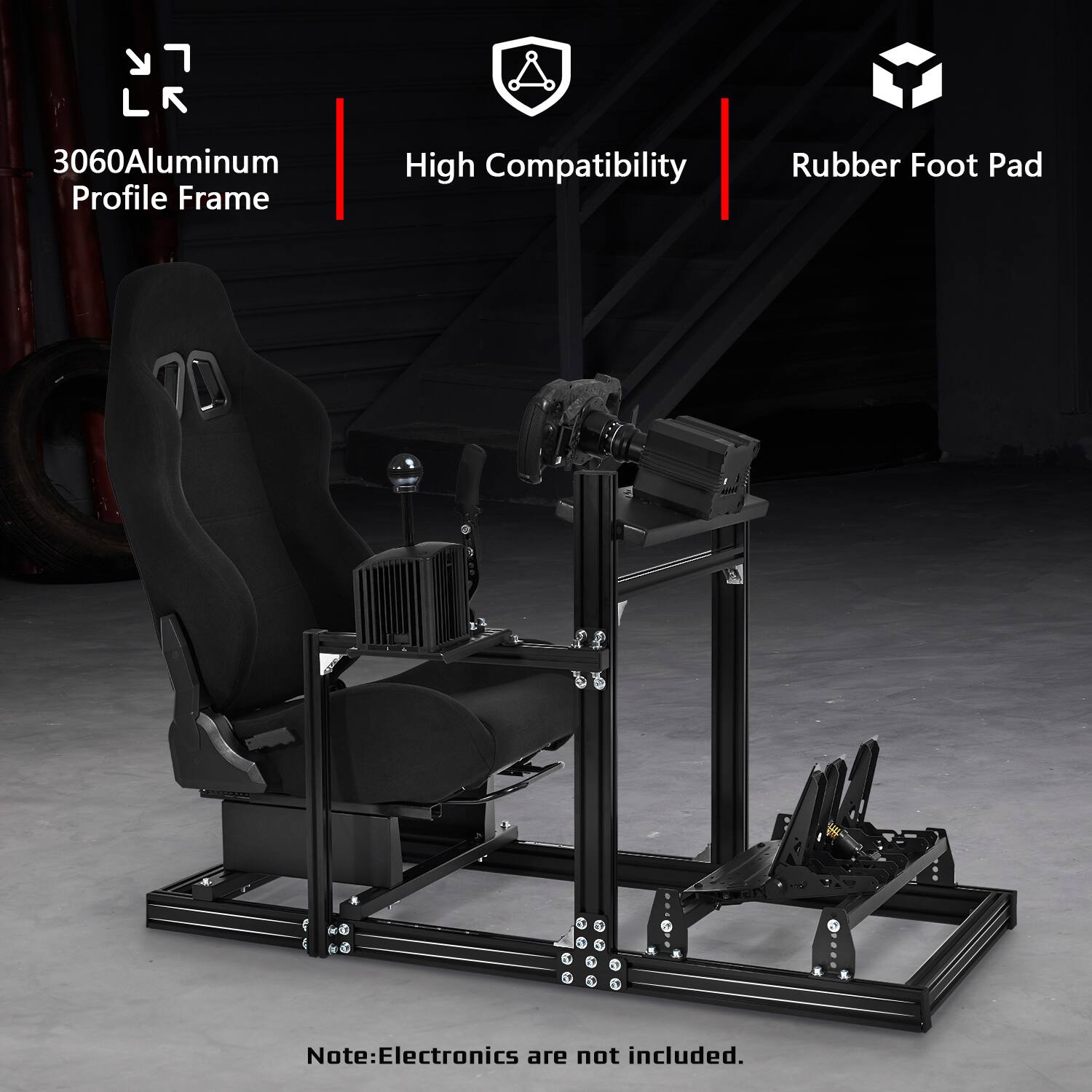 3060 Aluminum Profile Frame  
High Compatibility  
Rubber Foot Pad  

Note: Electronics are not included.