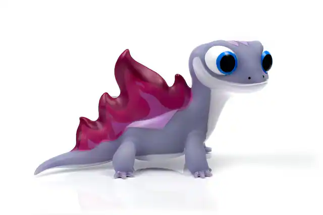 Front. Ukonic - Disney Frozen 2 Bruni Mood Light | Fire Spirit Salamander Mood Lamp | 6 Inches - Grey.