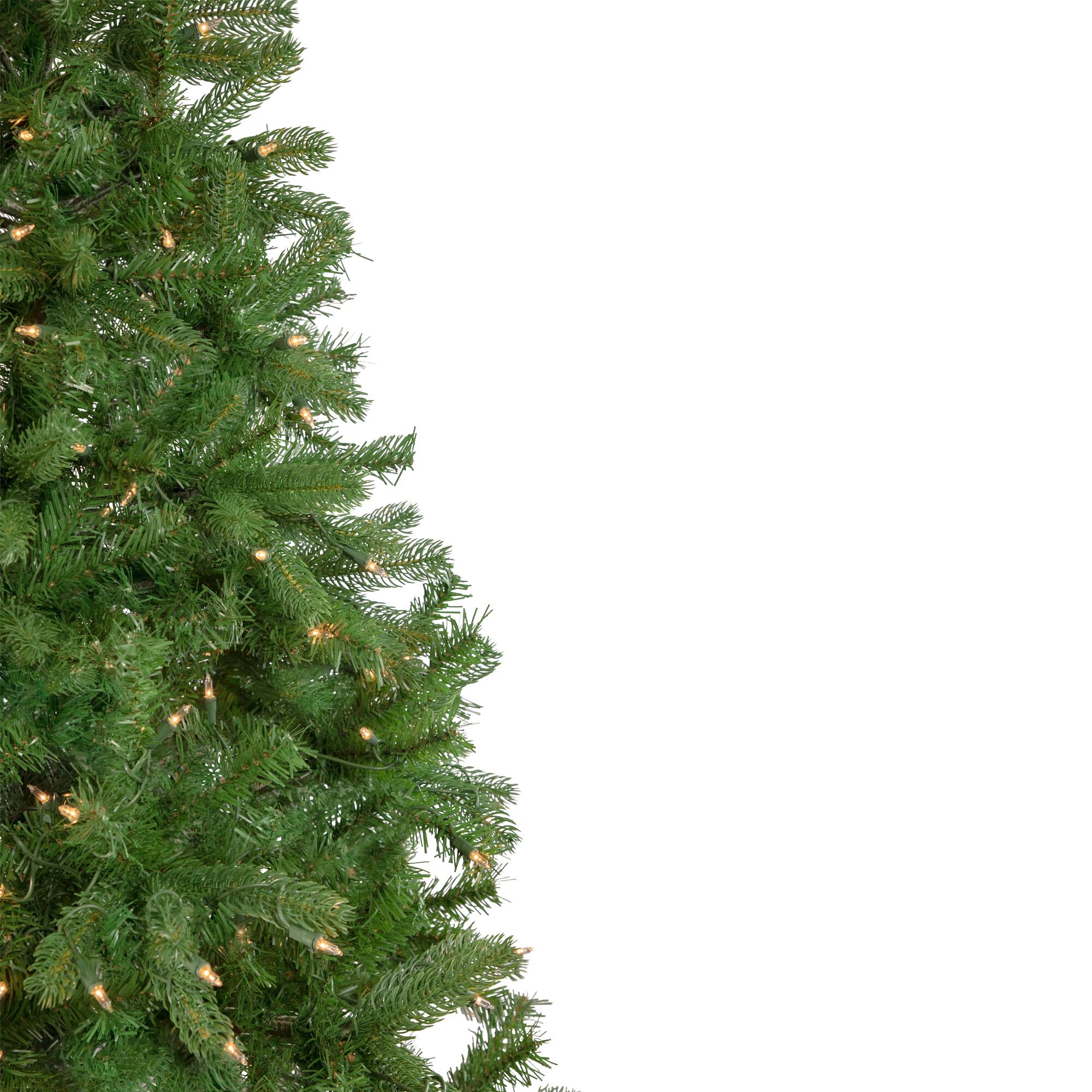 Alt View 3. Northlight - 6.5' Pre-Lit Full Sierra Noble Fir Artificial Christmas Tree, Clear Lights - Green.