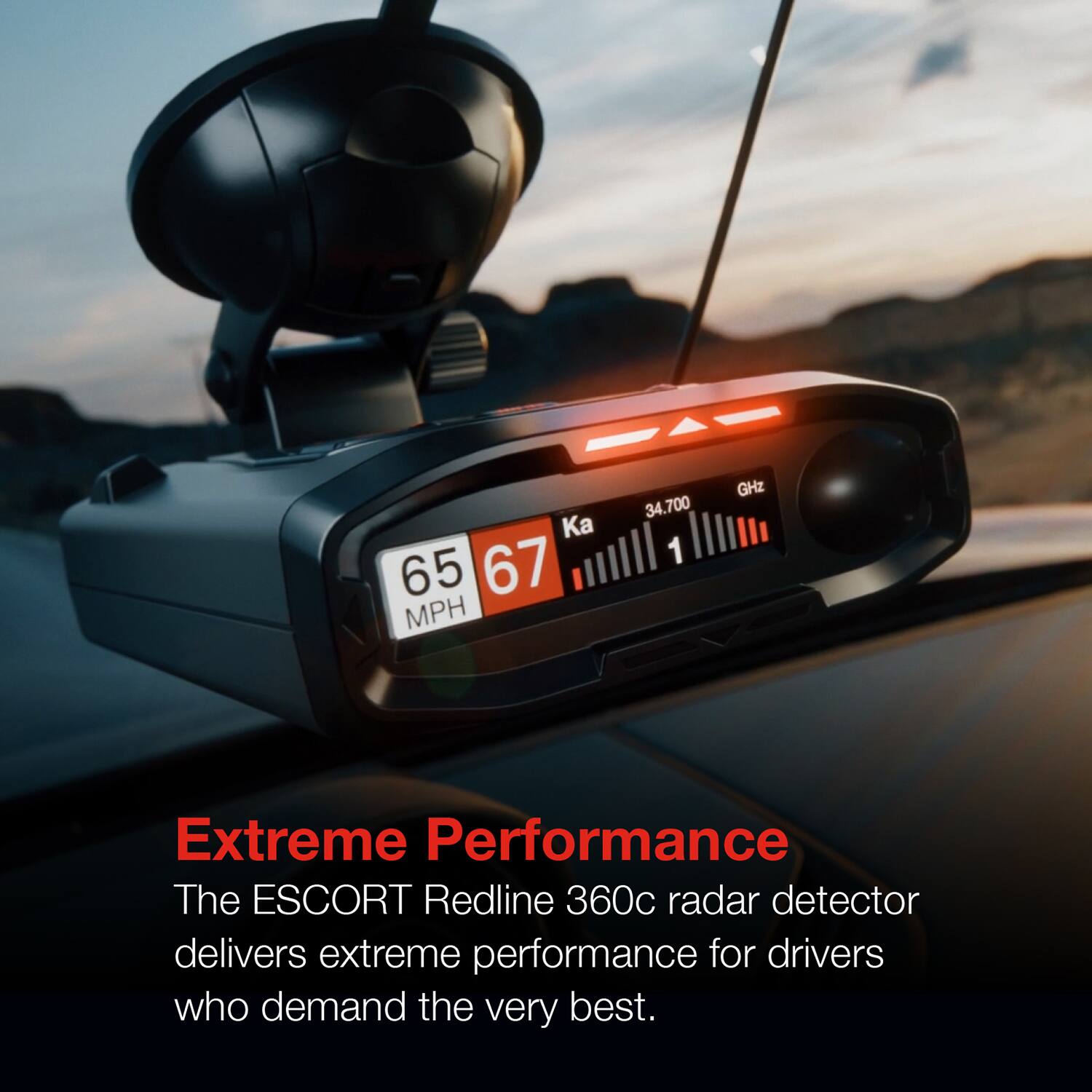 Ka 65 67 MPH 34.700 1 GHz Extreme Performance

The ESCORT Redline 360c radar detector delivers extreme performance for drivers who demand the very best.