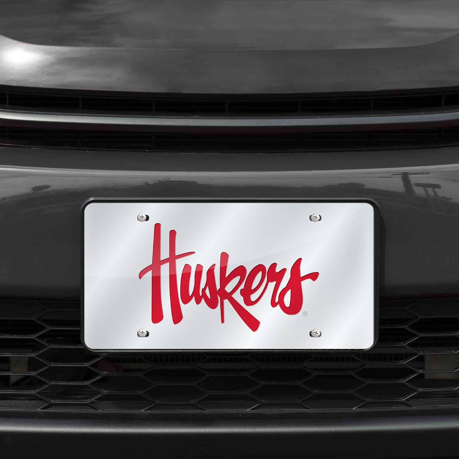 Alt View 2. Rico Industries - Nebraska Huskers Cornhuskers Acrylic License Plate Laser Tag - Multi.