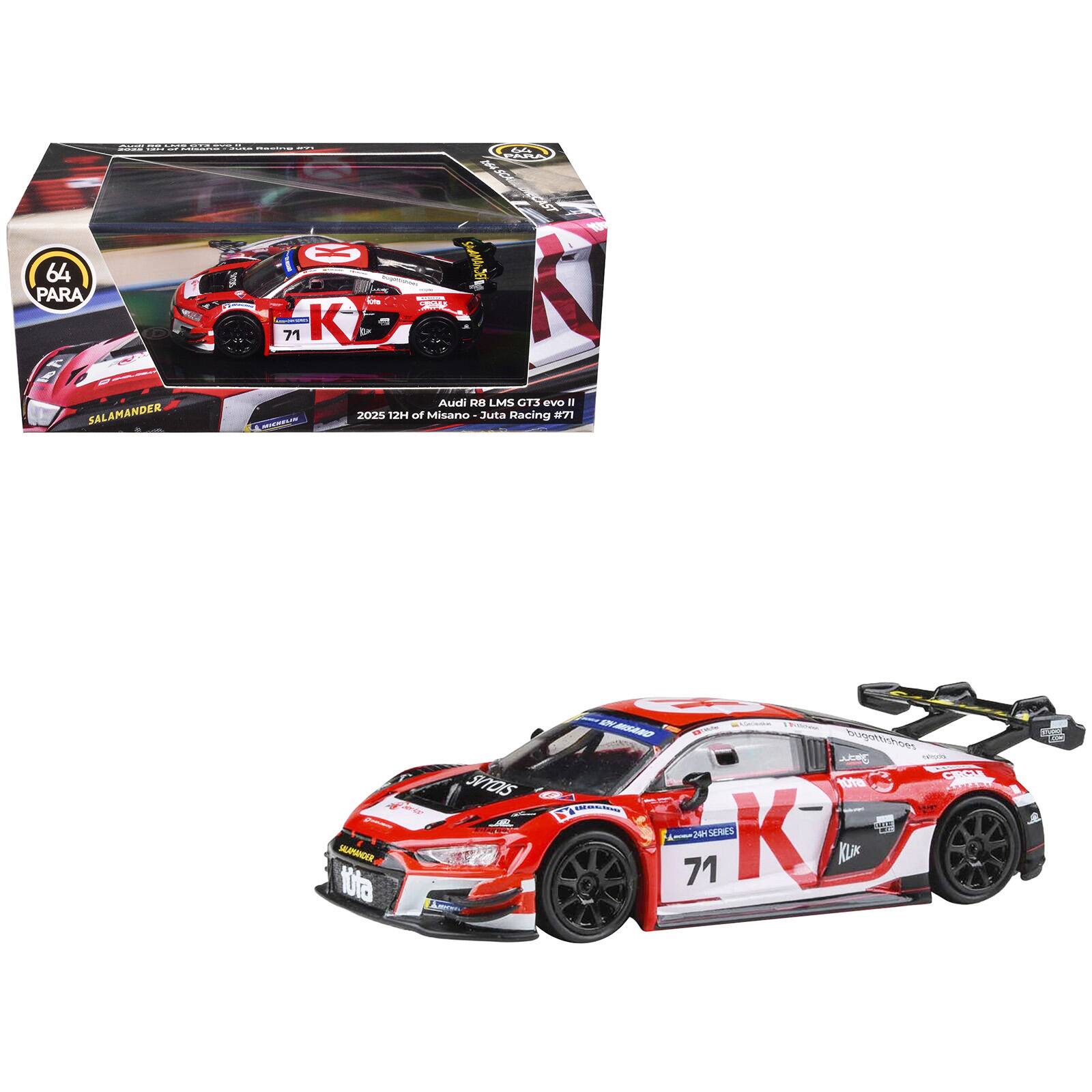 64 PARA  
EXIC RD CHICKE ETB INCES procosment - - @holest.com adidas -  EDGE  
CRASS  
64 PARA 264 SCA DIECAST  
71  
SALAMANDER  
MICHERON  
Audi R8 LMS GT3 evo II 2025 12H of Misano - Juta Racing #71  
SALAMANDER tota  
SVYDIS  
1294 MISANO  
bugattishoes you CIRCLE 10tal 24H SERIES K  YORK 71  
Sivixy