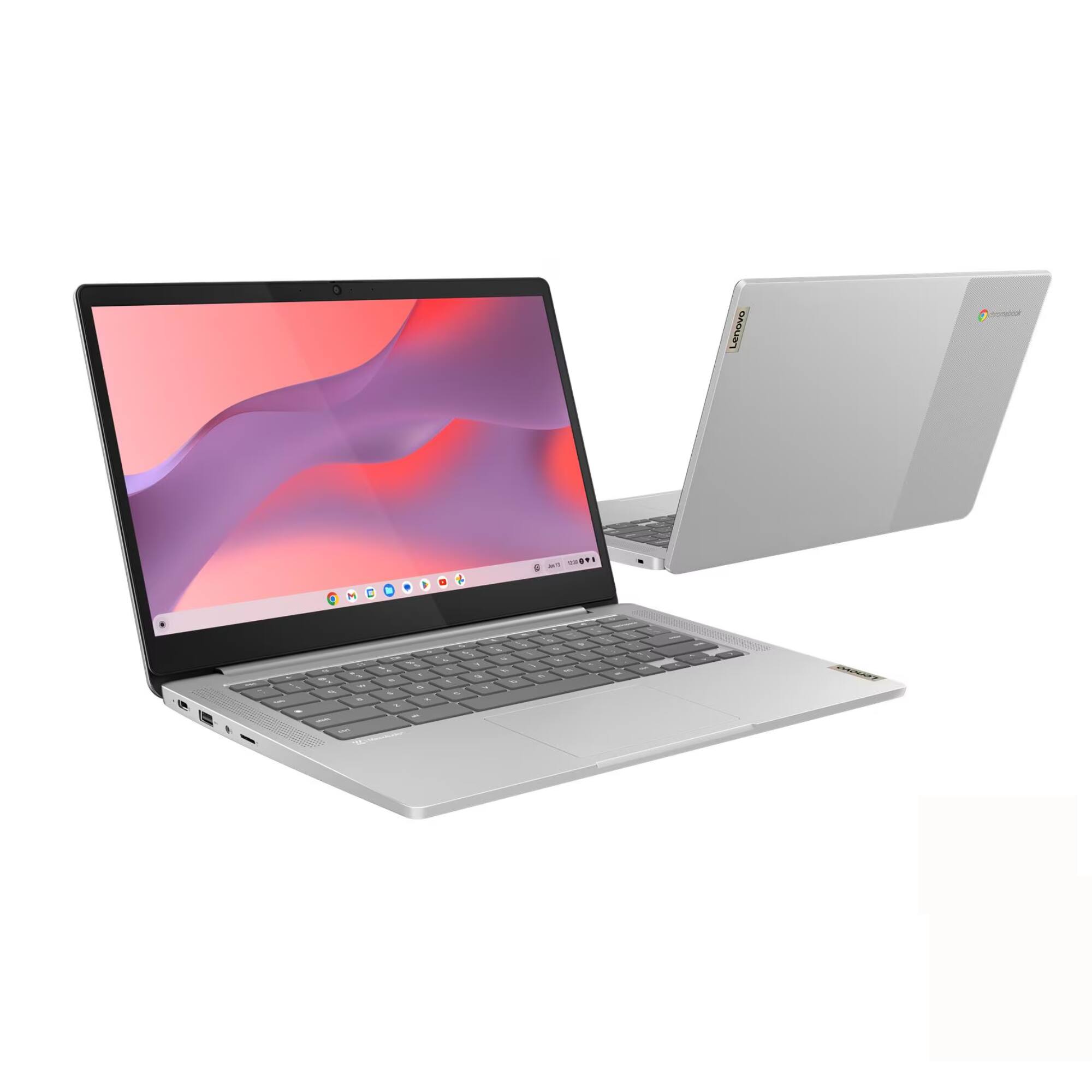 Angle. Lenovo - Lenovo IP Slim 3 14M868 14" Touch Chromebook Kompanio 520 8GB 128GB ChromeOS (French / English) - Cloud Grey.