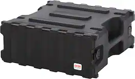 Gator - 4U Standard Rotationally Molded Rack Case with 19-Inch Depth and Dual Threaded Rails