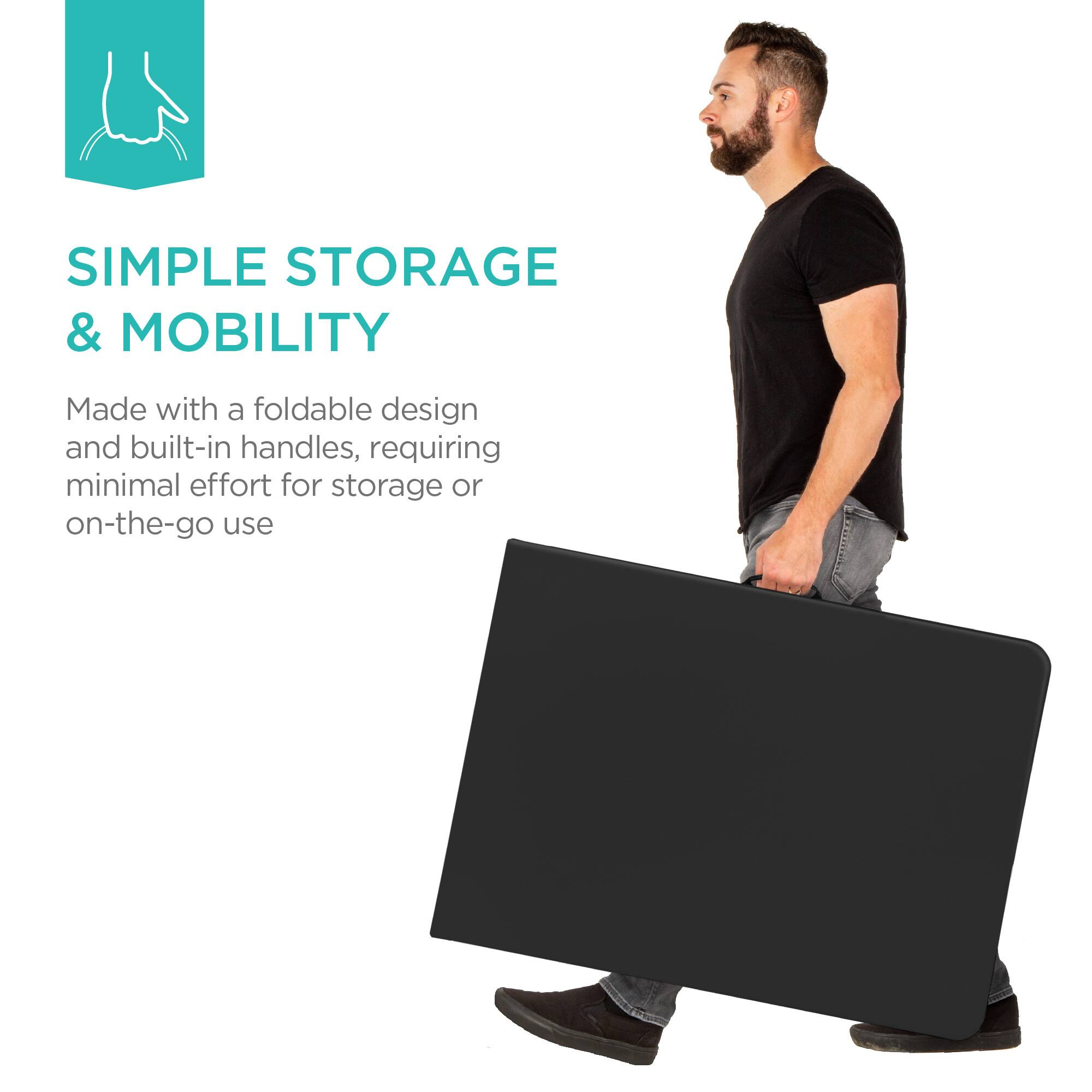 SIMPLE STORAGE & MOBILITY

Made with a foldable design and built-in handles, requiring minimal effort for storage or on-the-go use
