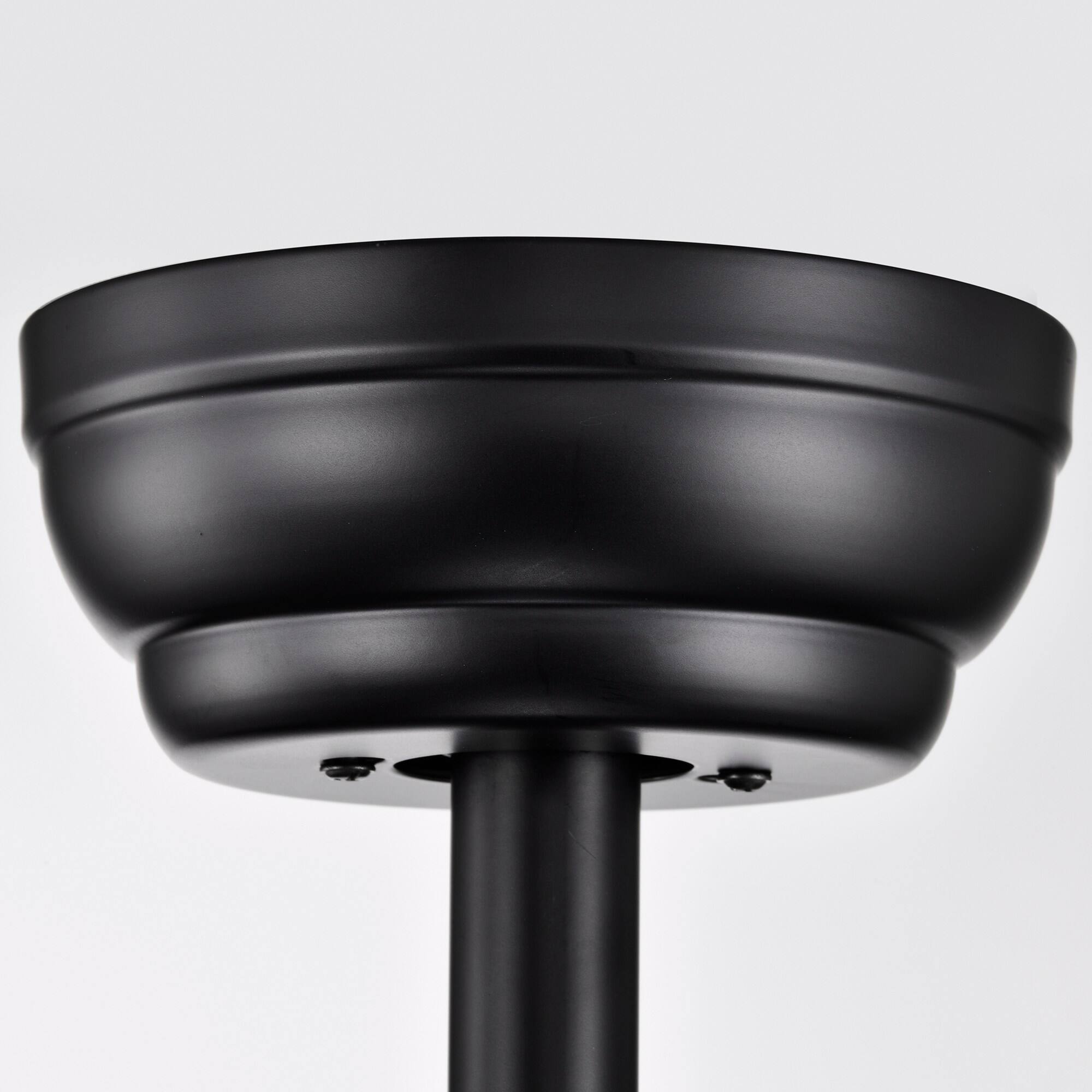 Alt View 9. Parrot Uncle - 52" Industrial Blacke Ceiling Fan with Remote Control - Black.