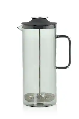 Ad Hoc - Impact French Press Coffee Maker – Manual Brew with Heat-Resistant Glass, Stainless Steel Filter, Dishwasher Safe - Transperant