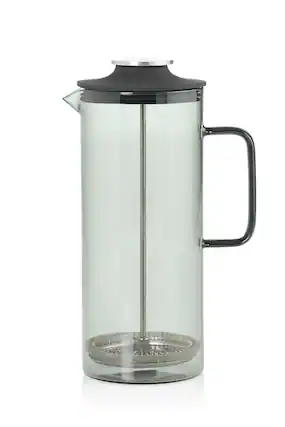 Front. Ad Hoc - Impact French Press Coffee Maker – Manual Brew with Heat-Resistant Glass, Stainless Steel Filter, Dishwasher Safe - Transperant.