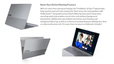 Lenovo ThinkBook 16 Laptop 16.0 WUXGA (AMD Ryzen 5 7533HS, 16GB Lenovo ThinkBook 16 Laptop 16.0 WUXGA (AMD Ryzen 5 7533HS, 16GB