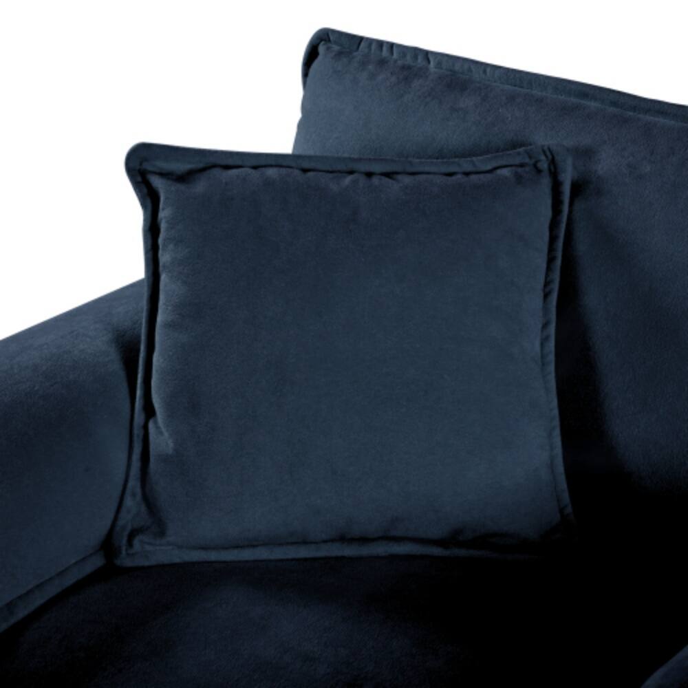 Alt View 5. LUCKY ONE - Oversized Chenille Loveseat Sofa Deep Seat 2-Seater Cloud Couch Modular DIY - Blue.