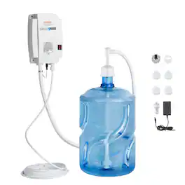 VEVOR - Bottled Water Dispenser Pump System, 5 Gallon Dispensing System, Automatic Electric Water Dispenser, Single Inlet Water - White