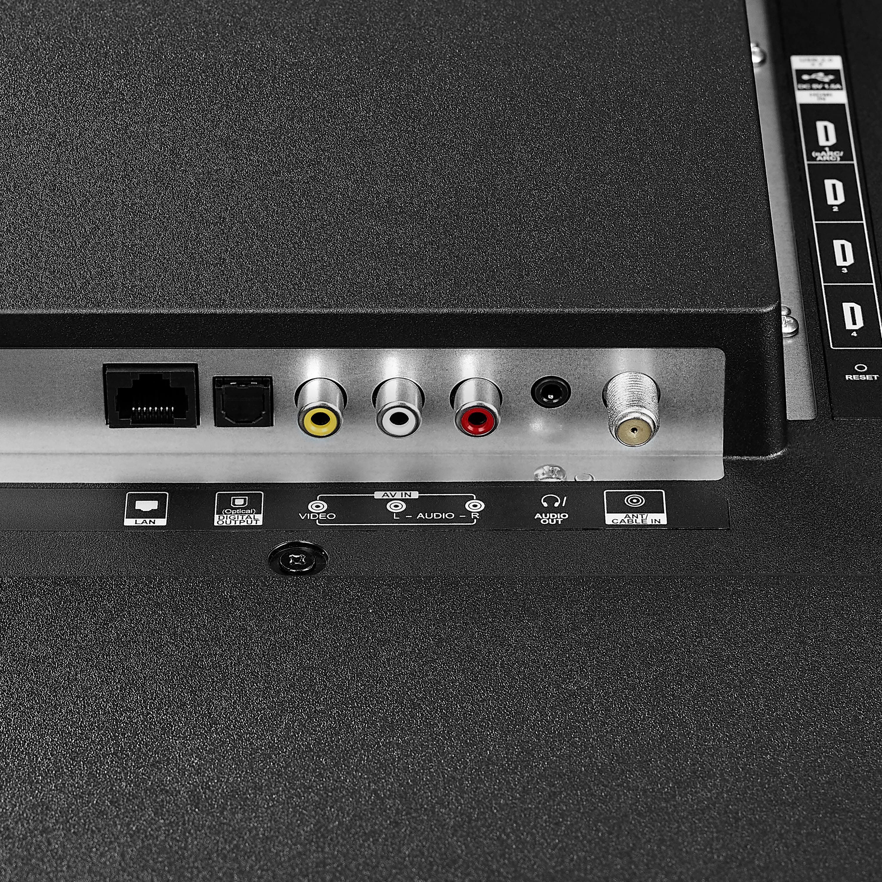 D - RESET, D - VIDEO, D - AUDIO, D - AUDIO OUT, D - CAN IN, LAN, AV IN, VIDEO, AUDIO